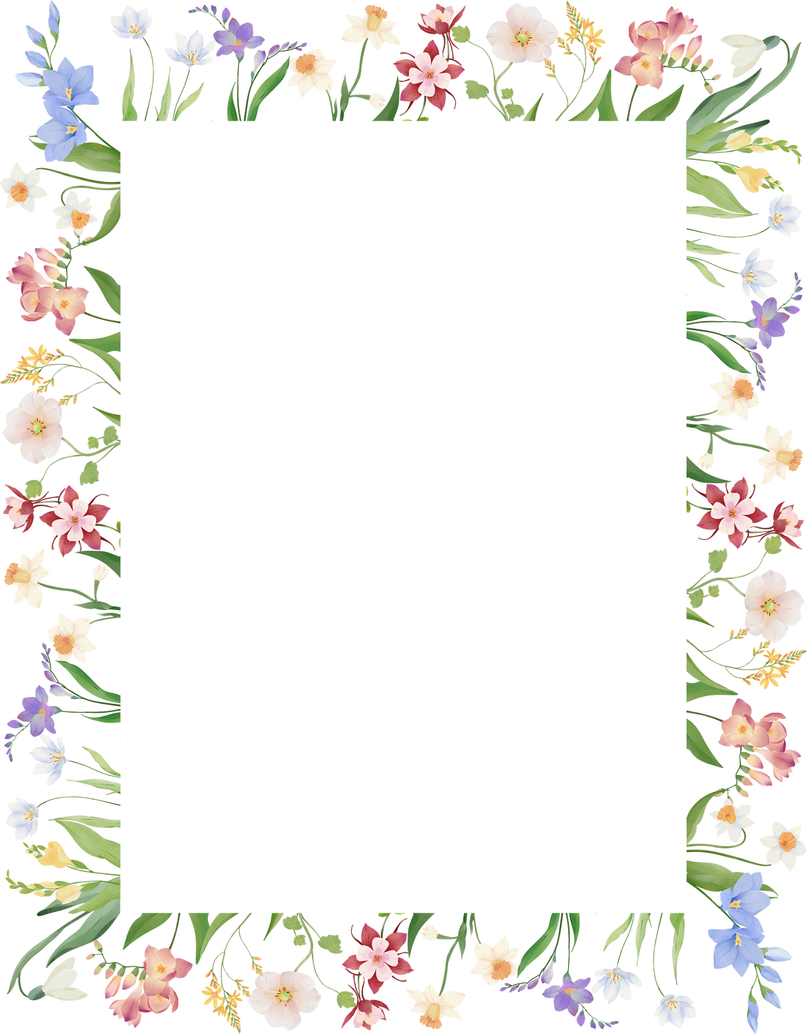 rectangle flower frame