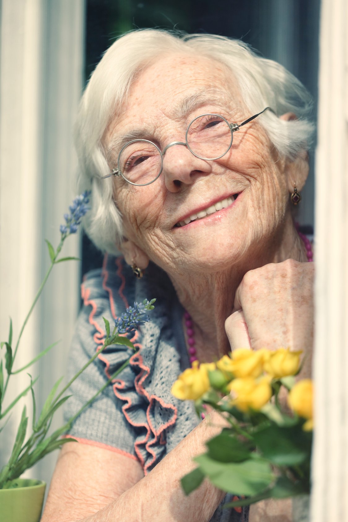 Cheerful grandmother